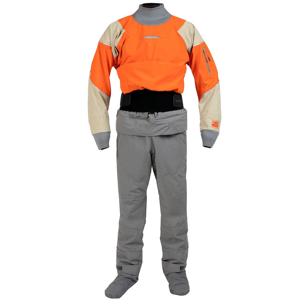 Featuring the Idol GORE-TEX Pro Drysuit men's dry wear manufactured by Kokatat shown here from a third angle.