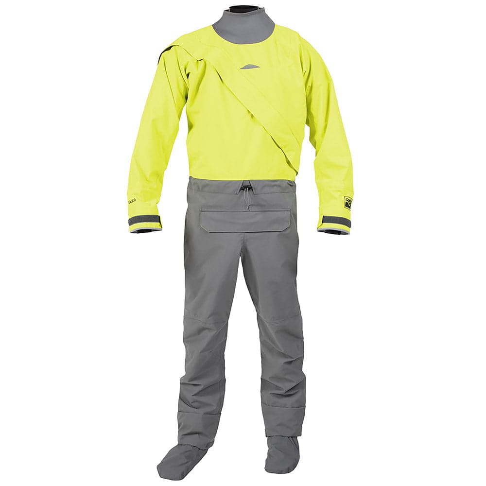 Featuring the Legacy GoreTex Pro Drysuit men's dry wear manufactured by Kokatat shown here from one angle.
