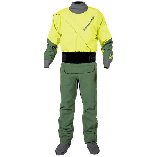 Featuring the Meridian (GORE-TEX Pro) Drysuit men's dry wear manufactured by Kokatat shown here from one angle.