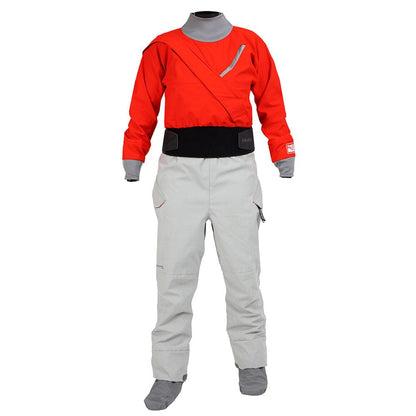 Featuring the Meridian (GORE-TEX Pro) Dry Suit - Women's women's dry wear manufactured by Kokatat shown here from a fourth angle.