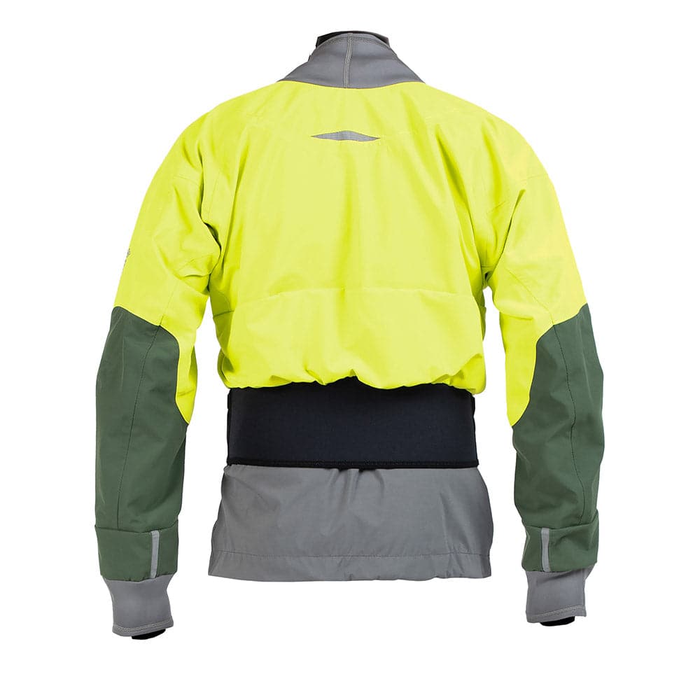 Featuring the ŌM Dry Top (GORE-TEX) men's dry wear manufactured by Kokatat shown here from a fourth angle.