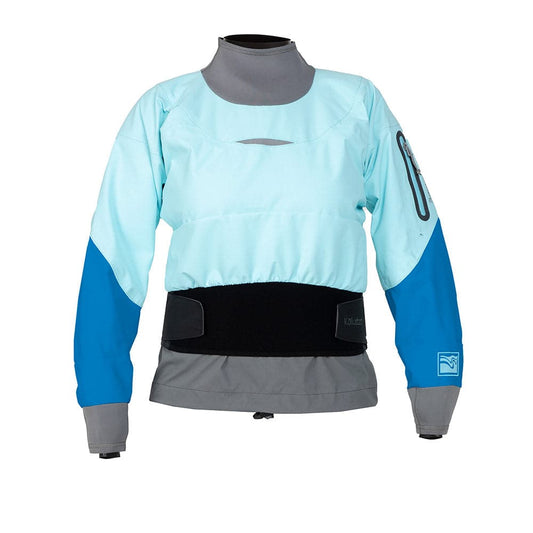 Featuring the ŌM Dry Top (GORE-TEX) - Women's women's dry wear manufactured by Kokatat shown here from one angle.