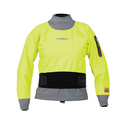 Featuring the ŌM Dry Top (GORE-TEX) - Women's women's dry wear manufactured by Kokatat shown here from a third angle.