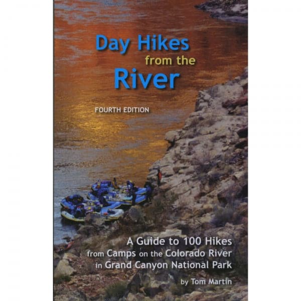 Featuring the Day Hikes from the River grand canyon book, guide book, river reading manufactured by Rivermaps shown here from one angle.