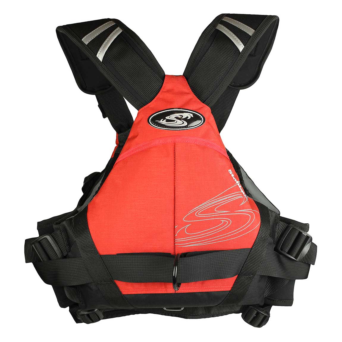 Featuring the Descent Rescue PFD gift for kayaker, gift for rafter, rescue pfd manufactured by Stohlquist shown here from a sixth angle.