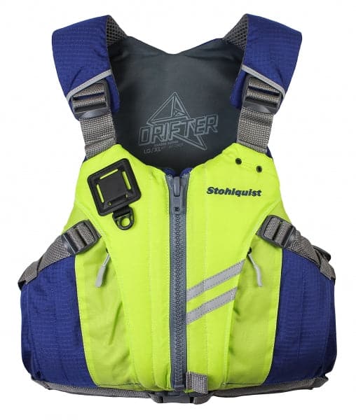 Featuring the Drifter PFD gift for kayaker, men's pfd manufactured by Stohlquist shown here from a third angle.