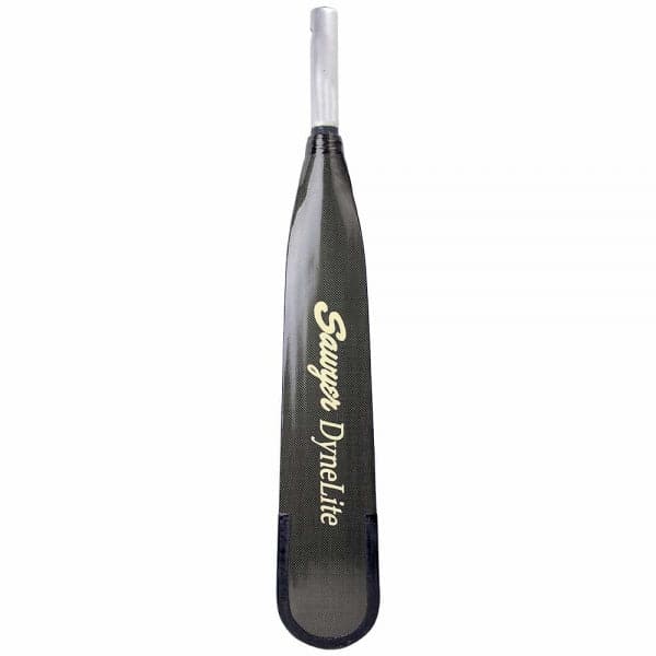 Featuring the DyneLite Blade oar blade manufactured by Sawyer shown here from one angle.