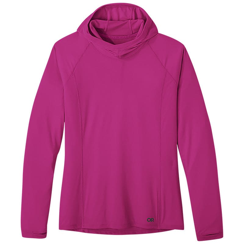 Featuring the Women's Echo Hoody women's sun wear, women's swim wear manufactured by OR shown here from a second angle.