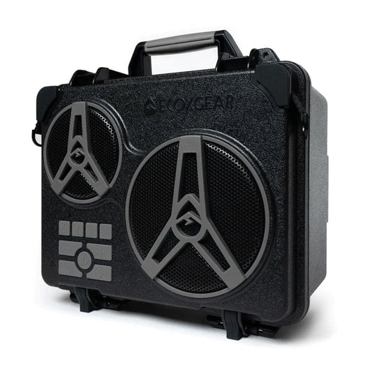 Featuring the EcoJourney electronic, speaker manufactured by EcoXGear shown here from one angle.