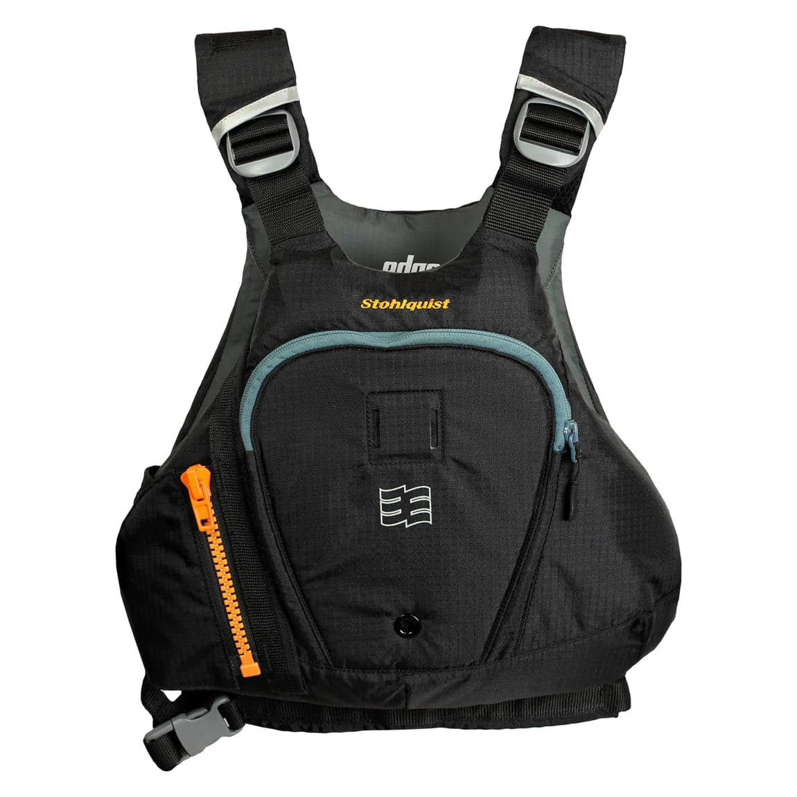 Featuring the Edge PFD men's pfd manufactured by Stohlquist shown here from a second angle.