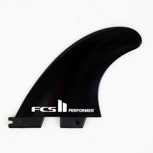 Featuring the FCS II Performer GF Tri Set  manufactured by FCS shown here from one angle.