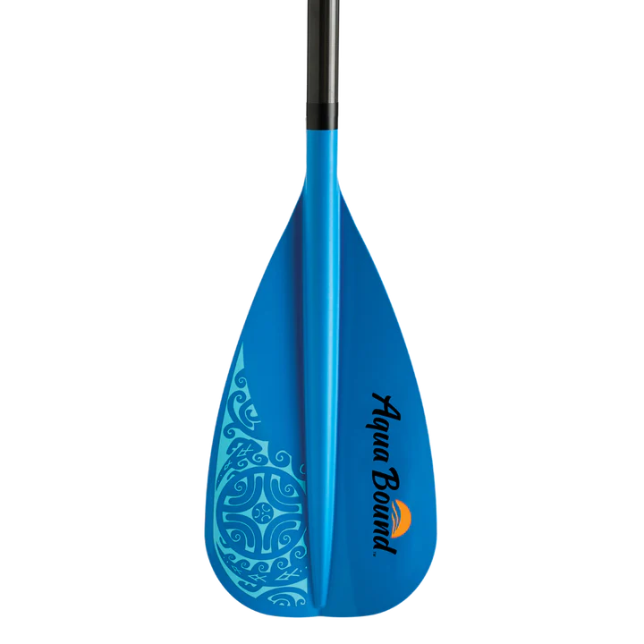 Featuring the Freedom 85 SUP Paddle 2-piece sup paddle manufactured by AquaBound shown here from one angle.