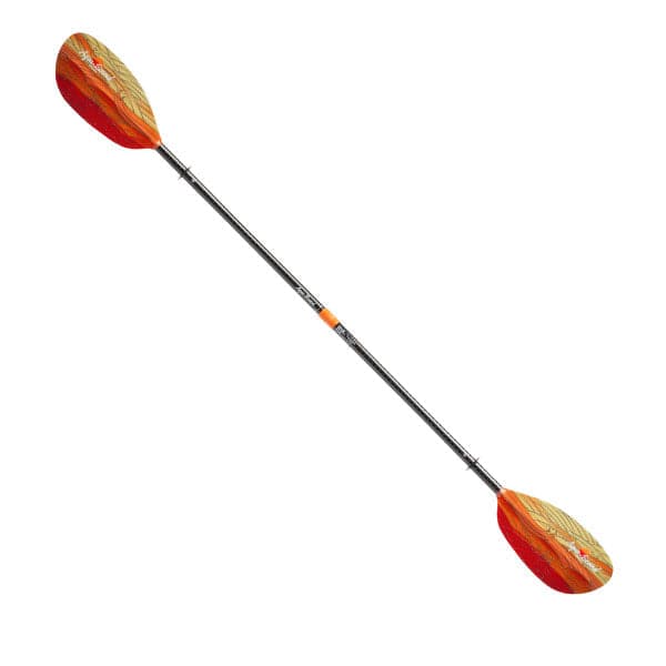 Featuring the Whiskey 2-Piece Paddle fishing kayak paddle, fishing paddle, ik paddle, pack raft paddle, touring / rec paddle manufactured by AquaBound shown here from a second angle.