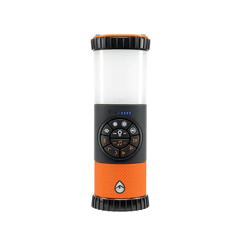 Featuring the EcoLantern electronic, speaker manufactured by EcoXGear shown here from one angle.