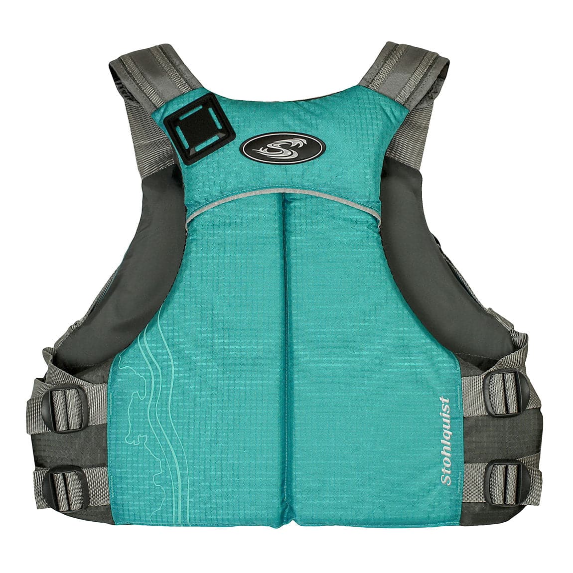 Featuring the Glide PFD women's pfd manufactured by Stohlquist shown here from a fifth angle.