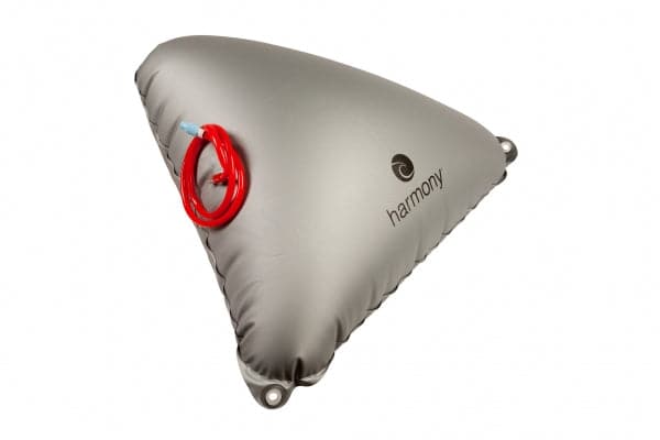 Featuring the Vinyl 3D End Bags canoe accessory manufactured by Mad River shown here from one angle.