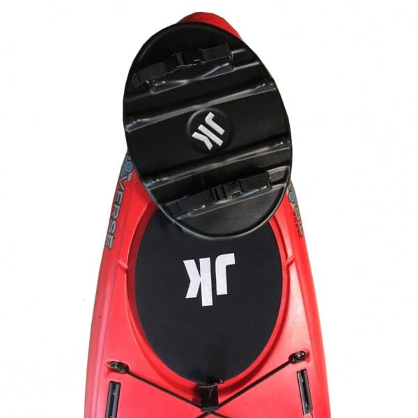 Featuring the Hard Hat Hatch Cover kayak flotation, kayak outfitting manufactured by Jackson Kayak shown here from one angle.