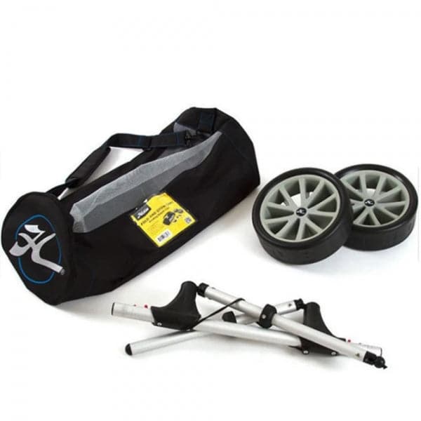 Featuring the Fold & Stow Cart hobie accessory manufactured by Hobie shown here from a second angle.