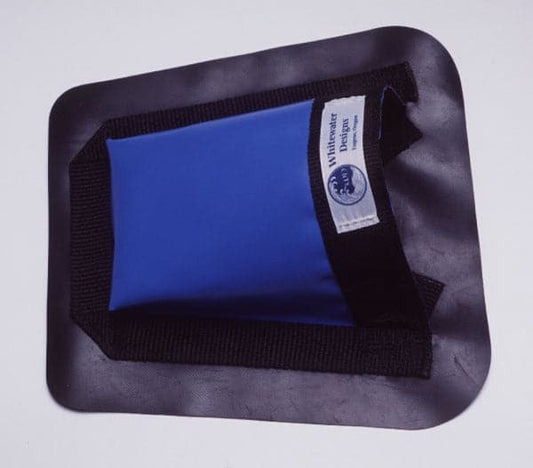 Featuring the Hypalon Footcups raft d-ring, raft fabric manufactured by Whitewater Designs shown here from a second angle.