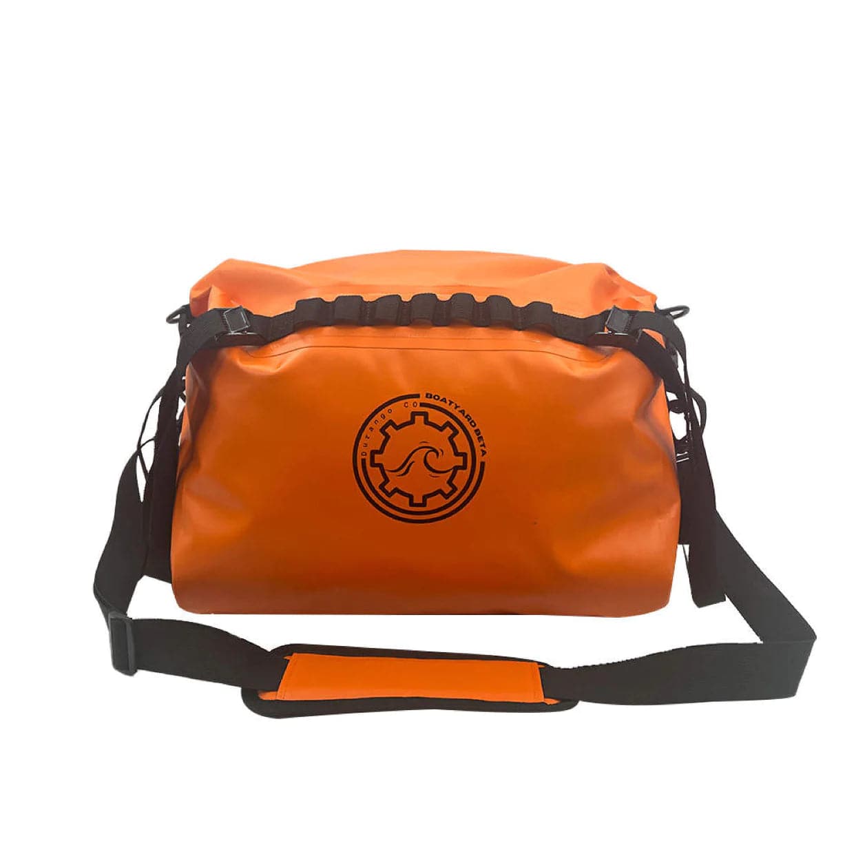 Featuring the Captain's Drybag 30L dry bag, raft rigging manufactured by Boatyard Beta shown here from one angle.