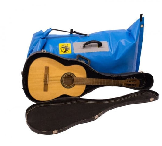 Featuring the Guitar Bag dry bag, gift for rafter manufactured by Jacks Plastic shown here from one angle.