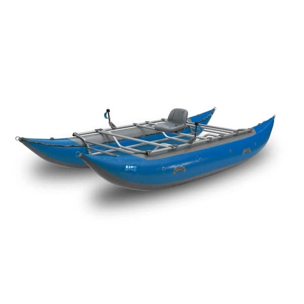 Featuring the Jaguarundi 16' Cataraft cataraft, fishing cat, fishing raft manufactured by AIRE shown here from a third angle.