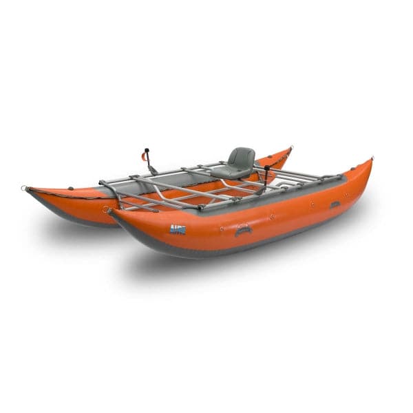 Featuring the Jaguarundi 16' Cataraft cataraft, fishing cat, fishing raft manufactured by AIRE shown here from one angle.