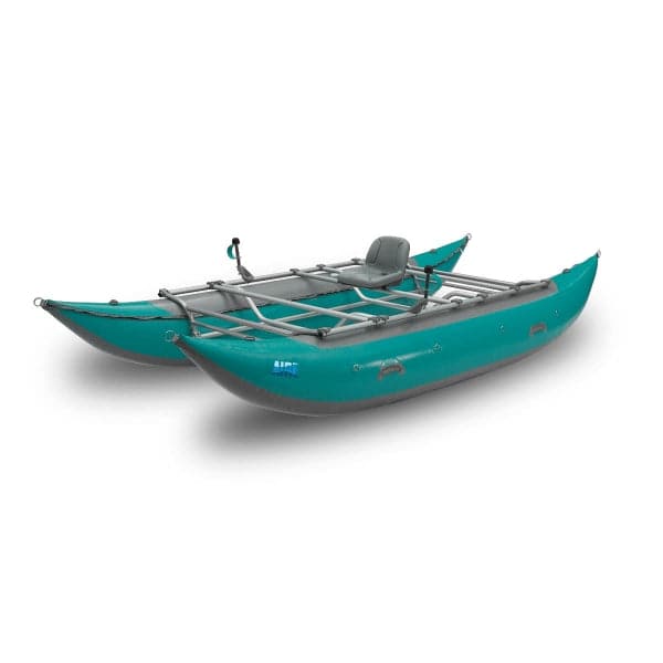 Featuring the Jaguarundi 16' Cataraft cataraft, fishing cat, fishing raft manufactured by AIRE shown here from a seventh angle.