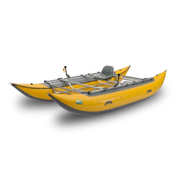 Featuring the Jaguarundi 16' Cataraft cataraft, fishing cat, fishing raft manufactured by AIRE shown here from a tenth angle.