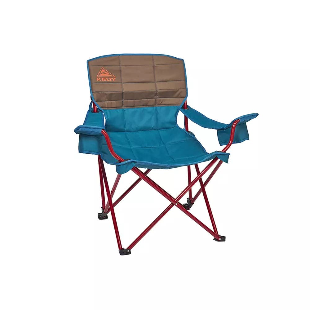 Featuring the Deluxe Lounge Chair chair manufactured by Kelty shown here from one angle.