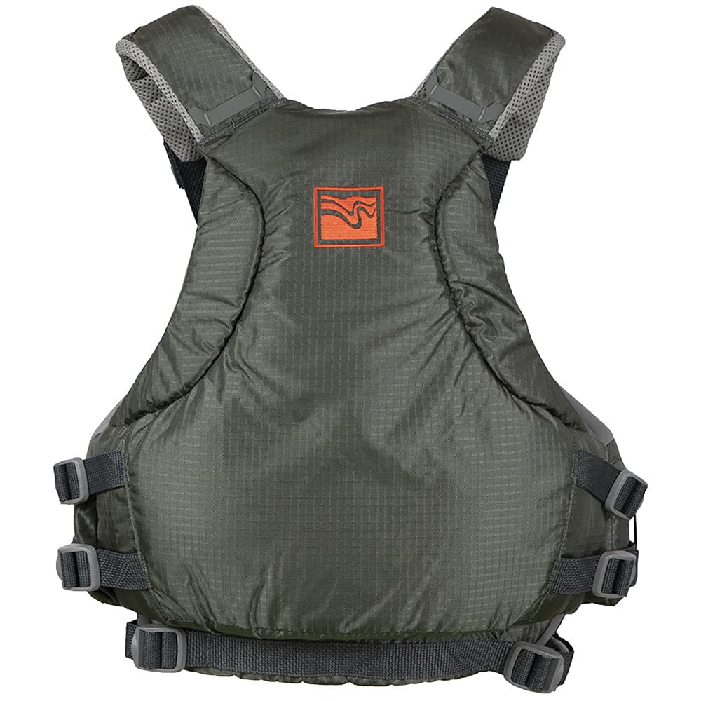 Featuring the Hustle PFD men's pfd, women's pfd manufactured by Kokatat shown here from an eighth angle.