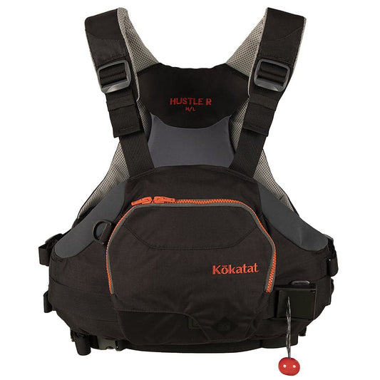 Featuring the HustleR Rescue PFD rescue pfd manufactured by Kokatat shown here from one angle.