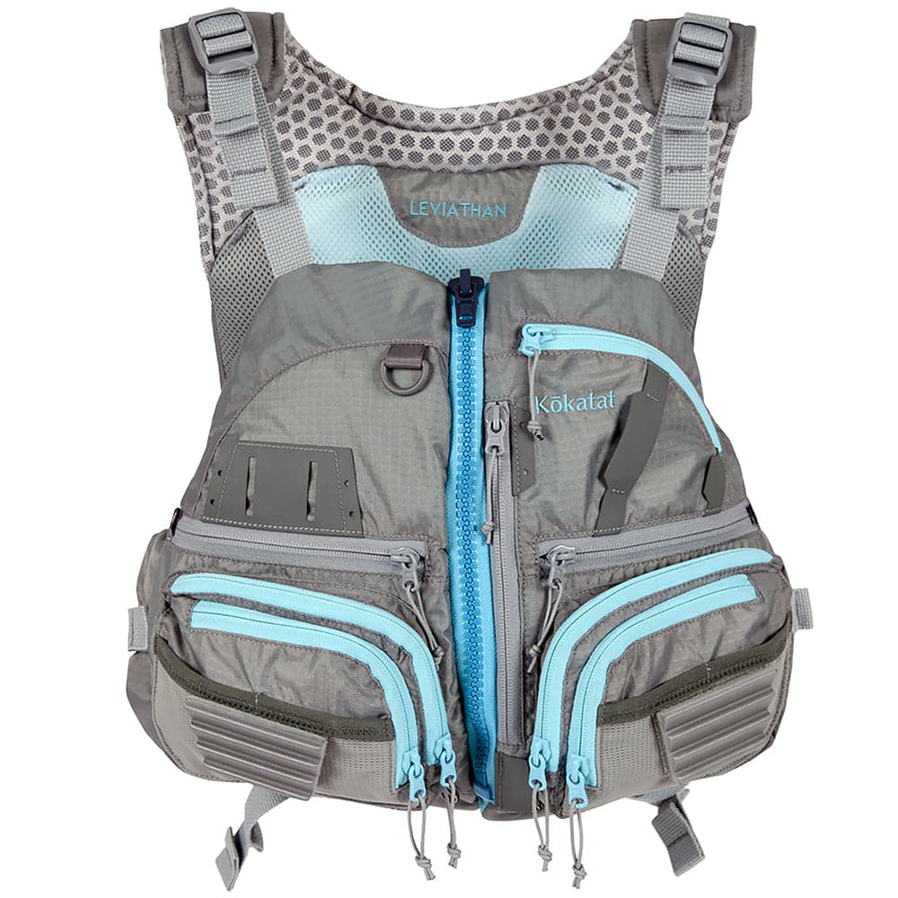 Featuring the Leviathan PFD fishing pfd, men's pfd manufactured by Kokatat shown here from a fifth angle.