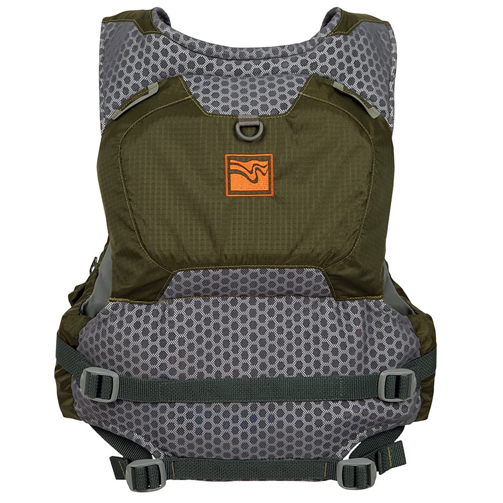 Featuring the Leviathan PFD fishing pfd, men's pfd manufactured by Kokatat shown here from a fourth angle.