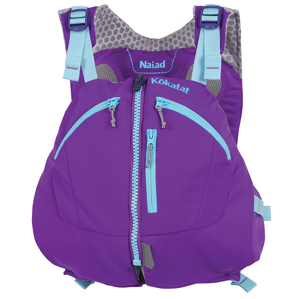 Featuring the Naiad Women's PFD women's pfd manufactured by Kokatat shown here from one angle.