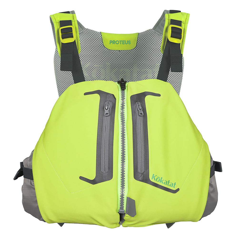Featuring the Proteus PFD men's pfd manufactured by Kokatat shown here from one angle.