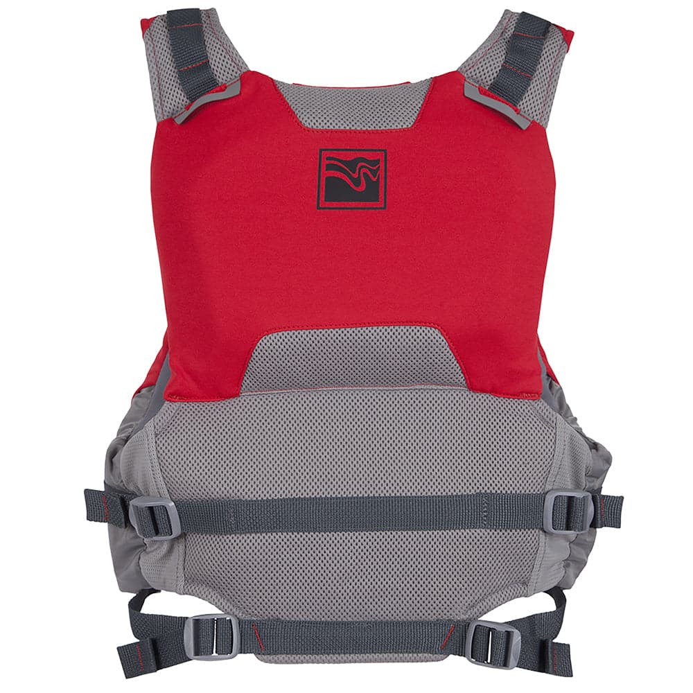 Featuring the Proteus PFD men's pfd manufactured by Kokatat shown here from a third angle.