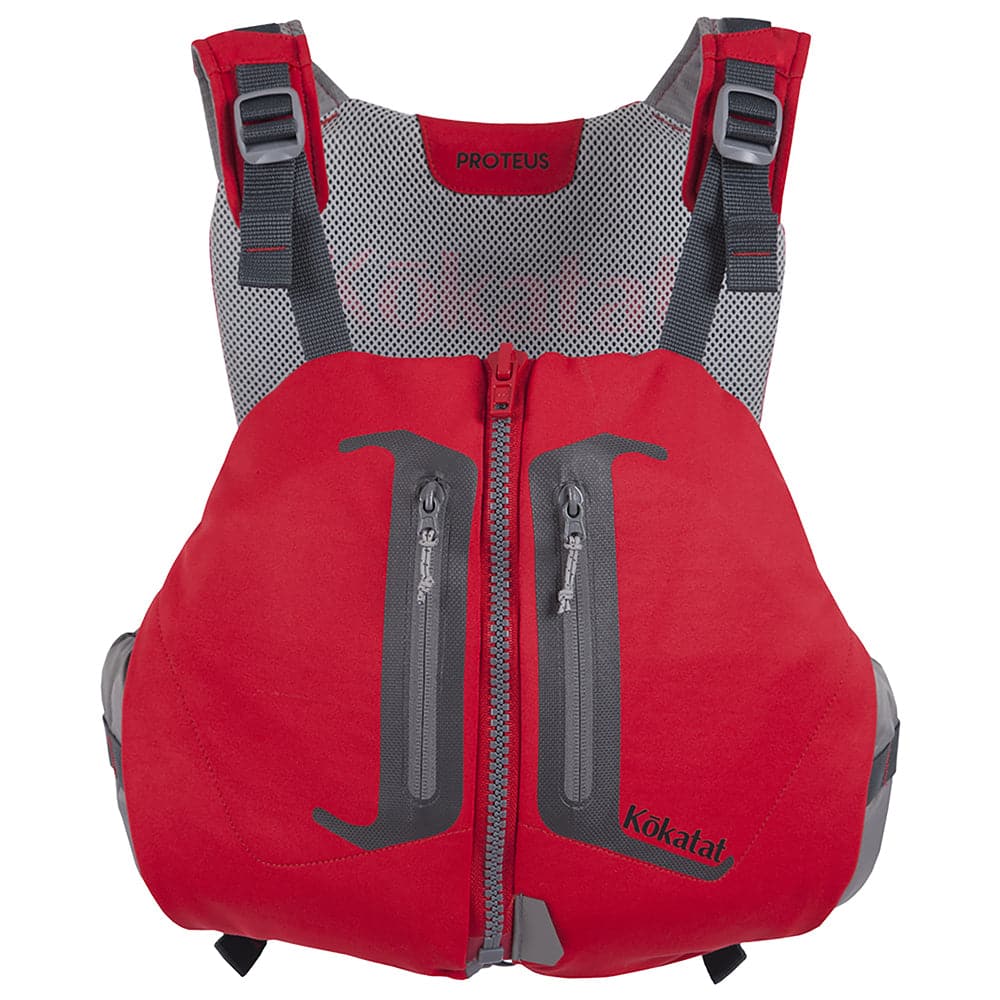 Featuring the Proteus PFD men's pfd manufactured by Kokatat shown here from a second angle.