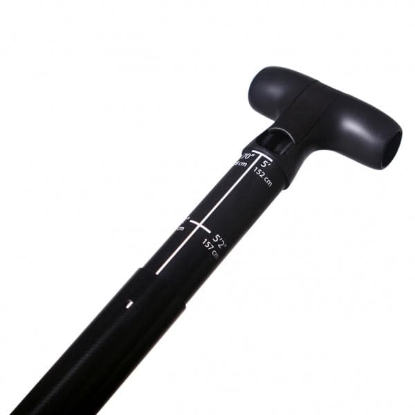 A lightweight black Zen 85 - Adjustable SUP Paddle on a white background. (Brand Name: Werner)