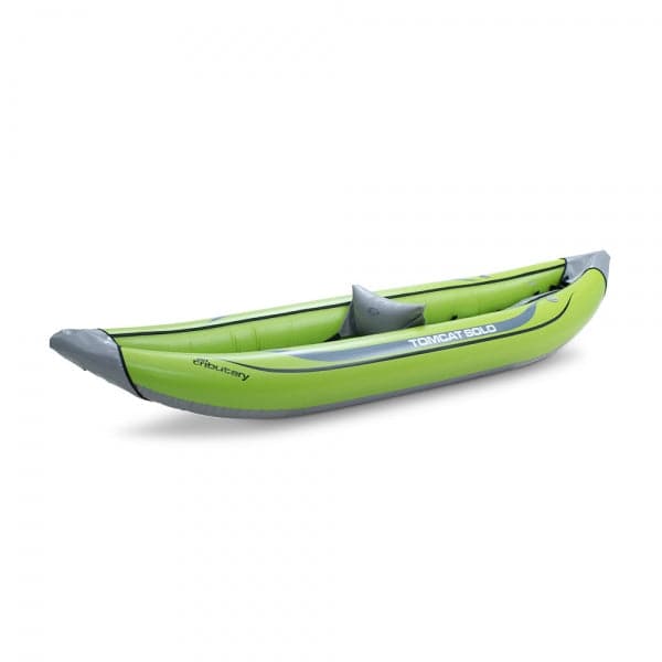 Featuring the Tributary Tomcat Solo Inflatable Kayak ducky, gift for kayaker, inflatable kayak manufactured by AIRE shown here from a fourth angle.