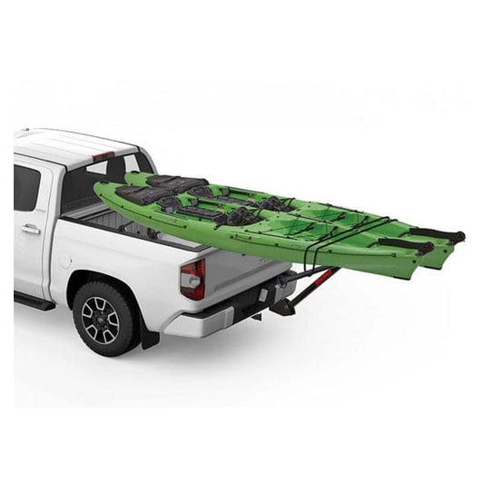 Featuring the Longarm Truck Bed Extender bike mount, fishing accessory, rec kayak accessory, snow mount, tour kayak accessory, water mount manufactured by Yakima shown here from a second angle.