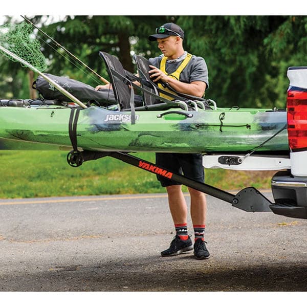 Featuring the Longarm Truck Bed Extender bike mount, fishing accessory, rec kayak accessory, snow mount, tour kayak accessory, water mount manufactured by Yakima shown here from an eighth angle.
