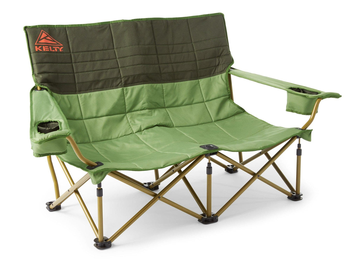Featuring the Low Loveseat chair manufactured by Kelty shown here from a third angle.