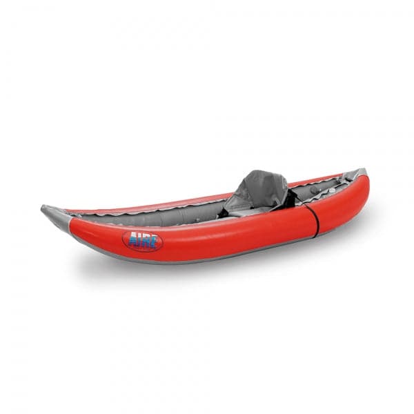 Featuring the Lynx I Inflatable Kayak ducky, inflatable kayak manufactured by AIRE shown here from an eighth angle.