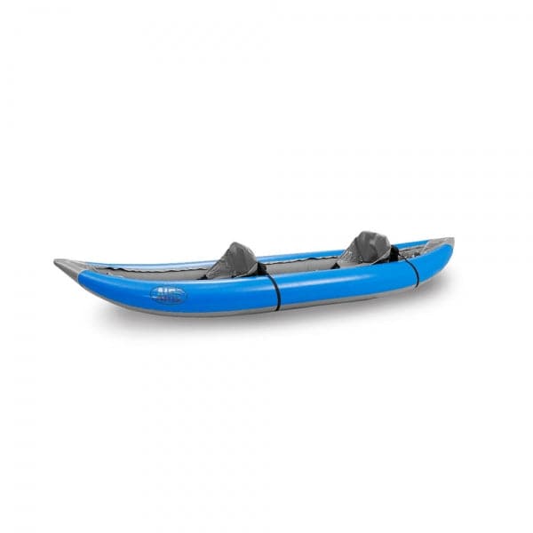 Featuring the Lynx II Inflatable Kayak ducky, inflatable kayak manufactured by AIRE shown here from a fourth angle.