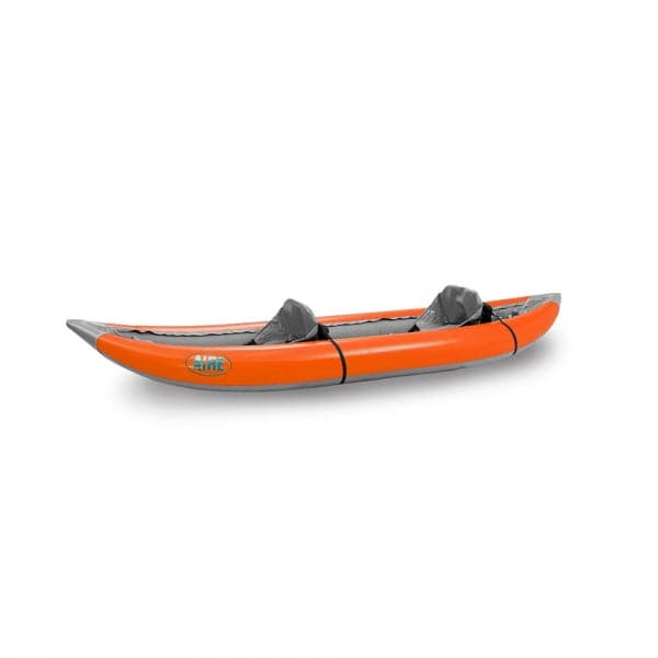 Featuring the Lynx II Inflatable Kayak ducky, inflatable kayak manufactured by AIRE shown here from a sixth angle.