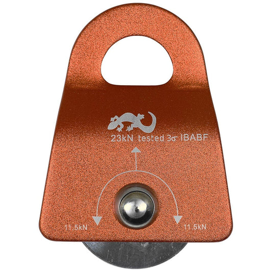 Featuring the Rescue Pulley hardware, rescue hardware, rope manufactured by Salamander shown here from one angle.