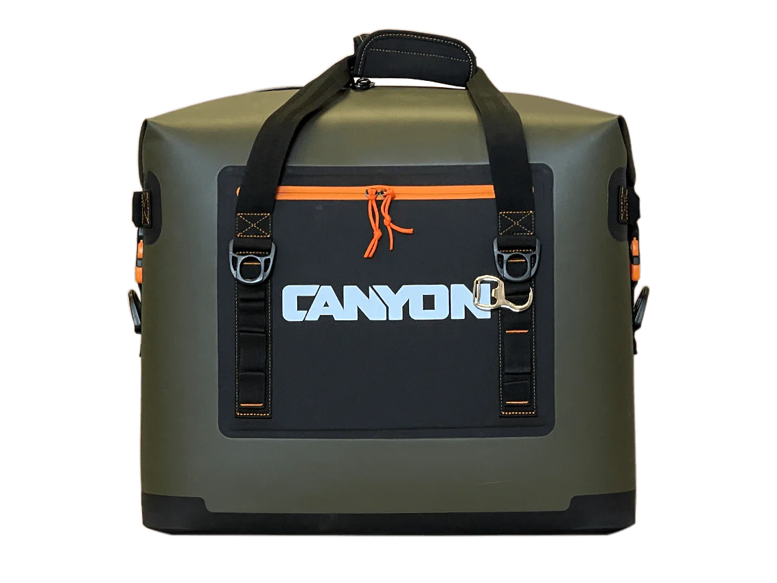 Featuring the Nomad Series Soft Cooler cooler manufactured by Canyon shown here from a fifth angle.