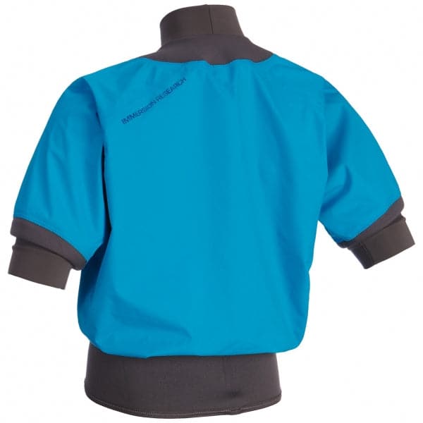 Featuring the Nano Short Sleeve Paddle Jacket men's dry wear, men's splash wear manufactured by Immersion Research shown here from a fourth angle.