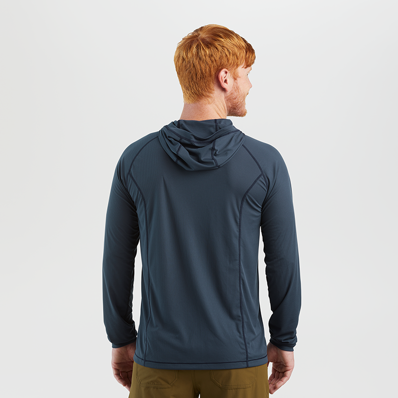 Featuring the Mens Echo Hoody men's sun wear, men's swim wear manufactured by OR shown here from a third angle.